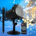 Mubineo Snowflake Night LED Projector Light Waterproof Remote Control Plug-in Cord with Switch Indoor Outdoor Christmas DÃ©cor Lamp