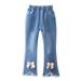 FRSASU Toddler Kids Sweet Boe Flared Pants Trousers Jeans Pants