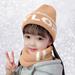 Dyfzdhu Winter Knitted Fleece Hood Scarf Coif Kid Knit Hat Warm Hats Khaki