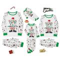Karuedoo Christmas Family Pajamas Matching Set Santa Claus Print Long Sleeve Tops and Pants Sleepwear Soft Nightwear