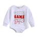 Shiningupup Baby Boys Girls Long Sleeve Letter Prints Romper Kids Clothes Gifts for Baby Toddler Boys Clothes 3T Short Sets Baby Rompers Boy Pack Baby Bodysuit Boy White