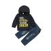 Wallarenear 2Pcs Baby Boys Hoodie Sweatshirt Tops Denim Ripped Jeans Pants Fall Winter Suit