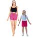 Mommy and Me Matching Short Women Toddler Kids Solid Color Dance Yoga Sports Short Athletic Running Sleeping Pant Red White