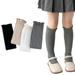 Godderr 2 Pairs Kids Girls Knee High Socks Toddlers Cotton Uniform Stockings Spring Autumn Ruffle Lace Cotton Big Girl Princess Stockings 2 Pairs for 3-12Y