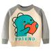 Bjutir Toddler Boys Girls Sweater Casual Tops Cartoon Love Little Dinosaur Print Sweater Long Sleeve Warm Knitted Pullover Knitwear Tops Sweater For 6-7 Years