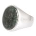 Gallantry and Luck,'Men's Sterling Silver Domed Ring with Black Jade Jewel'