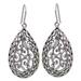 Sterling silver dangle earrings, 'Forest Dewdrop'