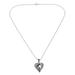 Natural Heart,'Marcasite Leaf Pendant Necklace from Thailand'