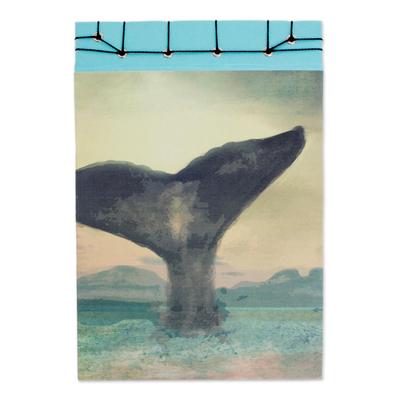 'Whale-Themed Paper Journal from Costa Rica (8.5 inch)'