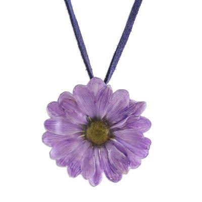 World of Violet,'Natural flower necklace'