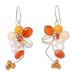 'Radiant Bouquet' - Unique Beaded Carnelian Earrings