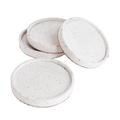 Speckled Circles,'Molded Cement Round Coasters in a Speckled White (Set of 4)'