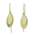 Fluttering Foliage,'Thai 18k Gold Plated Silver Silver Leaf Earrings'