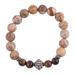 Flavors of the Earth,'Jasper and Tiger's Eye Beaded Stretch Bracelet from India'