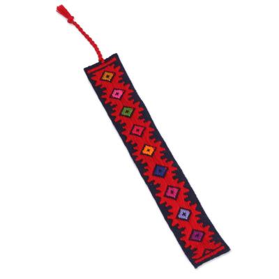 'Hand Crafted Multi-Color Embroidered Cotton Bookmark'