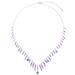 Lilac Sweet,'24k Gold-Plated Kyanite and Amethyst Waterfall Necklace'