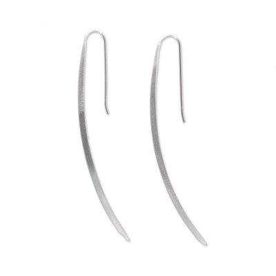 Modern Stalks,'Modern Sterling Silver Drop Earring...