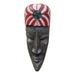 Eyram,'Textured African Wood Mask Crafted in Ghana'