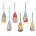 Winter Gnomes,'Set of 6 Wool Felt Gnome Ornaments in Cold Tones'