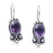 Wisdom Marchioness,'Classic Sterling Silver Drop Earrings with Amethyst Jewels'