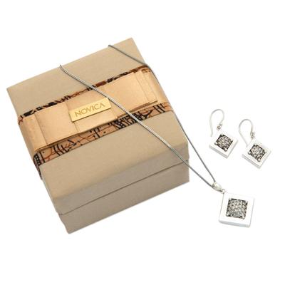 Weaving Kites,'925 Silver Earrings and Pendant Necklace Curated Gift Box'