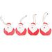 Happy Santas,'Set of 4 Hand-Painted Wood Santa Holiday Ornaments'