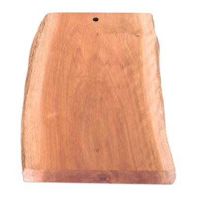 'Hand-Carved Sturdy Longan Wood Cutting Board from Thailand'