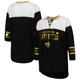 Women's G-III 4Her by Carl Banks Black/White New Orleans Saints Double Team 3/4-Sleeve Lace-Up T-Shirt