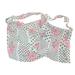 Free People Bags | Free People Block Print Gauzy Boho Reusable Tote Bags Bundle Of 2 (A775) | Color: Pink/White | Size: Os