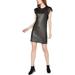 Michael Kors Dresses | Michael Kors Dress Linen Metallic Shift Sz M New Nwt 321 | Color: Black/Silver | Size: M