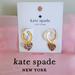 Kate Spade Jewelry | Kate Spade "Yours Truly" Rainbow Pave Heart Drop Earrings | Color: Gold | Size: 0.43" W - Total Drop Length 0.92"