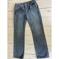 Levi's Jeans | Levis 514 Jeans Mens 32x32 Blue Sheen Denim Pants Straight Cotton Poly Blend | Color: Blue | Size: 32