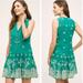 Anthropologie Dresses | Maeve Pippa Swing Eyelet Embroidered Dress | Color: Cream/Green | Size: M