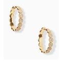 Kate Spade Jewelry | Kate Spade Hoop Earrings Pave Gatsby Dot Pierced Gold Tone | Color: Gold | Size: Os