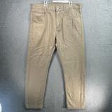 Levi's Jeans | Levis 508 Regular Fit Tapered Beige Denim Jeans Mens Size 33x30 White Tab Pants | Color: Tan | Size: 33