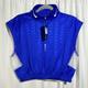 Nike Tops | New Nike Womens Sportswear Air Max 1/2 Zip Sleeveless Top Size Medium | Color: Blue/White | Size: M