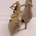 Michael Kors Shoes | Michael Kors Gold Shimmery Glittery Sparkly Stiletto Pointi Toe Shoe Sz 6. | Color: Gold | Size: 6
