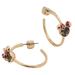 Kate Spade Jewelry | Kate Spade New York X Disney Minnie Mouse Brown Stone Hoop Earrings | Color: Gold/Pink | Size: Os