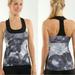 Lululemon Athletica Tops | Lululemon Scoop Neck Tank Top Black Gray Watercolor Women’s 6 Tie Dye Lulu Tank | Color: Black/Gray | Size: 6