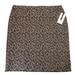 Nine West Skirts | Nine West Leopard Animal Print Skirt Grey Size Xl Nwt | Color: Brown/Gray | Size: Xl