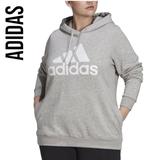 Adidas Tops | Adidas Essentials Logo Fleece Hoodie Hooded Sweatshirt ~ Grey & White ~1x | Color: Gray/White | Size: 1x