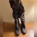 Nine West Shoes | Nine West Tall Knee High Wedge Boots Gray Womens Suede | Color: Gray | Size: 9.5