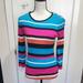 Ralph Lauren Tops | Lauren Ralph Lauren Top, Women, Multi-Color, 3/4 Sleeve, Button Shoulder, Used | Color: Black/Blue | Size: M