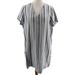 Madewell Dresses | Madewell Blue Striped Linen Side-Button Mini Dress | Color: Blue/White | Size: Xl