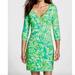 Lilly Pulitzer Dresses | Lilly Pulitzer 100% Pima Cotton Palmetto Dress In Fresh Citrus Parrot Print M | Color: Green/White | Size: M