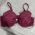 Victoria's Secret Intimates & Sleepwear | Lightly-Lined Full Coverage Lace Bra | Color: Purple/Red | Size: 38c