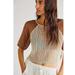 Free People Tops | Free People We The Free At The Beach Tee Cropped Top Sheer Crochet M Nwt | Color: Brown/Cream | Size: M