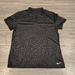 Nike Tops | Nike Dri-Fit V-Neck Women's Animal Print 100% Polyester Shirt Sz L | Color: Black/Silver | Size: L