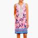 Lilly Pulitzer Dresses | Lilly Pulitzer Shift Dress Pink Flamingos Carlotta Stretch Racerback Zip Size 2 | Color: Blue/Pink | Size: 2