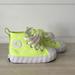 Converse Shoes | Neon Green And White High Top Converse Baby Shoes Size 5 | Color: Green/White | Size: 5bb